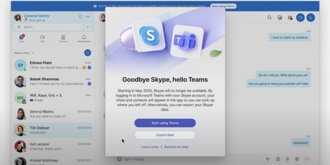 Skype shutdown